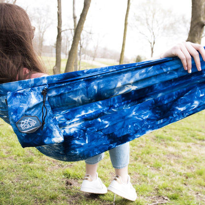 ® Craft-Dyed™ Recycled Polyester Travel Hammock, 1 Person Navy Blue, Size 108" L X 56" W