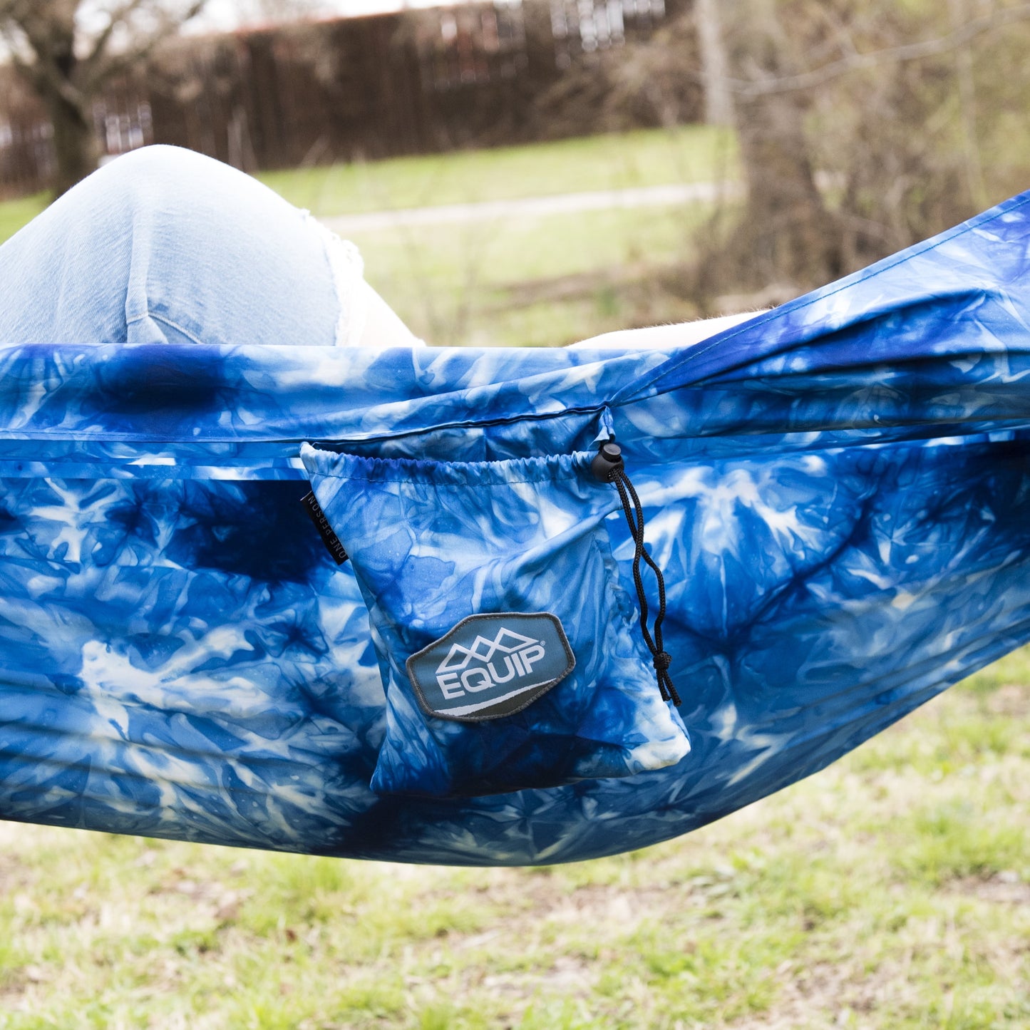 ® Craft-Dyed™ Recycled Polyester Travel Hammock, 1 Person Navy Blue, Size 108" L X 56" W